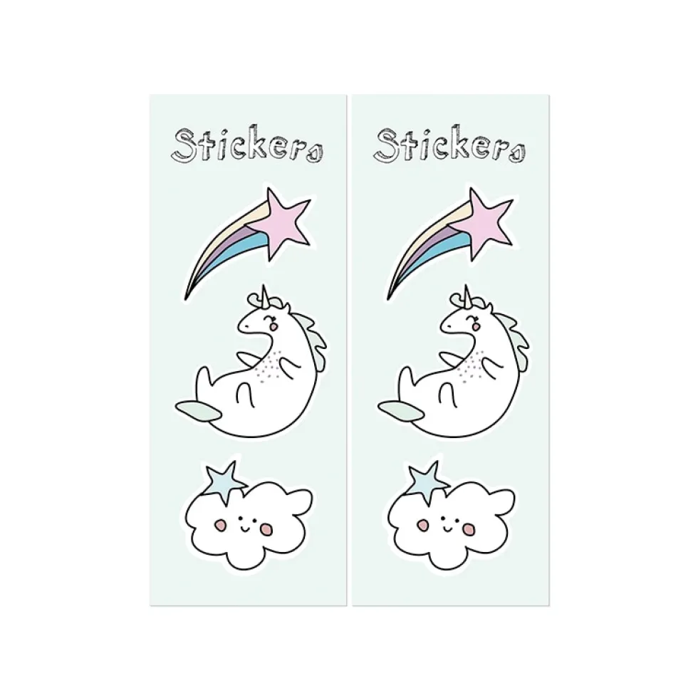 Enhörning - Kalaspåsar med stickers 6-pack