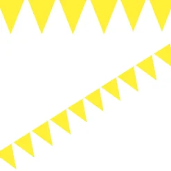 Flaggirlang Mini - Gul 3 meter