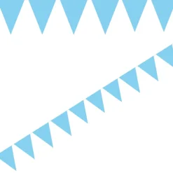 Flaggirlang Mini - Ljusblå 3 meter