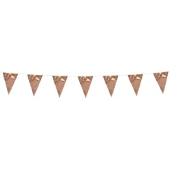 Flaggirlang Mini - Roseguld 3 meter