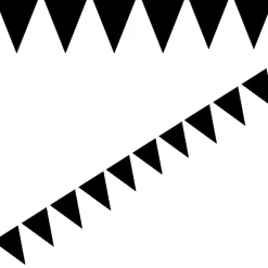 Flaggirlang Mini - Svart 3 meter