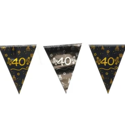 Flaggirlang Svart & Guld 40 år