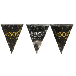 Flaggirlang Svart & Guld 30 år
