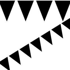 Flaggirlang - Svart 10 meter
