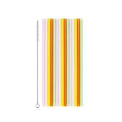Flerfärgade Plastsugrör 30-pack