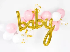 Folieballong Baby i guld 75 cm