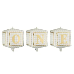 Folieballonger Kuber One 3-pack