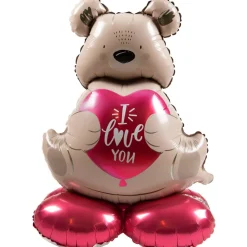 Folieballong Fristående Teddybjörn ''I love you'' 66 cm