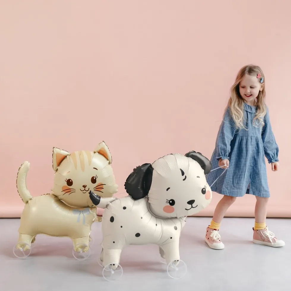 Folieballong Katt på hjul 65 cm