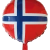 Folieballong Norska flaggan 46 cm