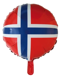 Folieballong Norska flaggan 46 cm