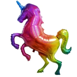 Folieballong - Rainbow Unicorn 135 cm