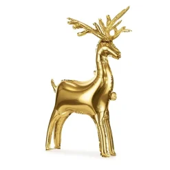 Folieballong Ren i Guld 83 cm