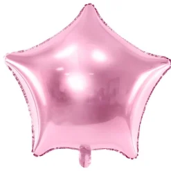 Folieballong Stjärna - Ljusrosa 48 cm