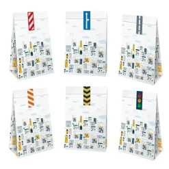 Fordon Kalaspåsar med stickers 6-pack