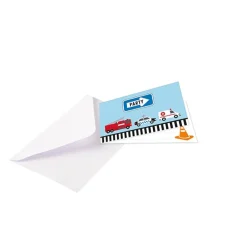 Fordonstema - Inbjudningskort 8-pack