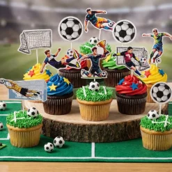 Fotboll Caketoppers 16-pack