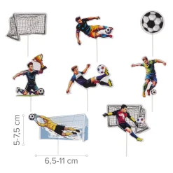 Fotboll Caketoppers 16-pack