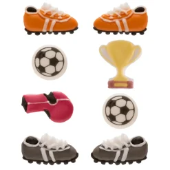Fotboll Sockerdekorationer 8-pack