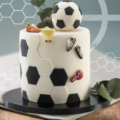 Fotboll Sockerdekorationer 8-pack