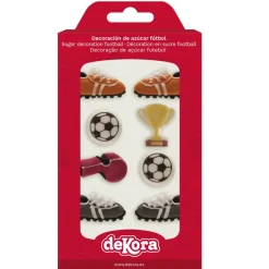 Fotboll Sockerdekorationer 8-pack