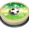 Fotboll Star Tårtbild Sockerpasta 20 cm