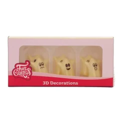 FunCakes - Choklad dekorationer 3D spöken 6-pack