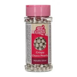 FunCakes - Chokladpärlor Metallic Silver 60 gram