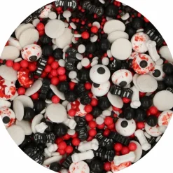 FunCakes - Halloweenströssel ögon och fladdermöss 70 gram