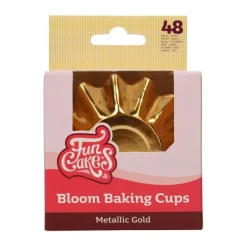 FunCakes - Muffinsformar Blomformade Guld 48-pack