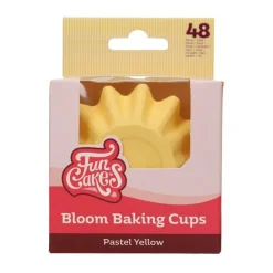 FunCakes - Muffinsformar Blomformade Pastellgula 48-pack