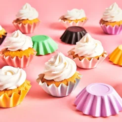 FunCakes - Muffinsformar Blomformade Pastellgula 48-pack