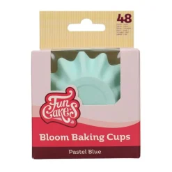 FunCakes - Muffinsformar Blomformade Pastellblå 48-pack