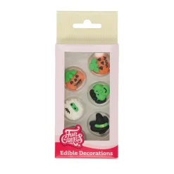 FunCakes - Sockerdekorationer Halloween 12-pack