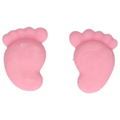 FunCakes - Sockerdekorationer Baby Feet Rosa 16-pack