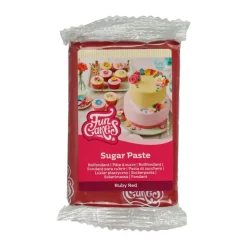 FunCakes - Sockerpasta Ruby Mörkröd 250 gram