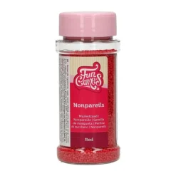 FunCakes - Sockerpärlor Röda 80 gram