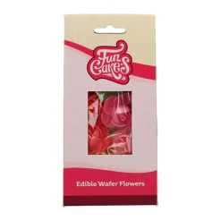 FunCakes - Ätbara Oblatblommor, Frangipani med blad 15-pack