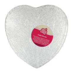 FunCakes - Tårtbricka hjärtformad Silver 27,5 cm