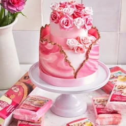 FunCakes - Tårtlock av sockerpasta Rosa