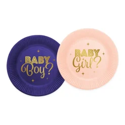 Gender Reveal Assietter 8-pack