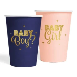 Gender Reveal Pappmuggar 8-pack
