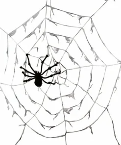Gigantiskt spindelnät med spindel 290 cm