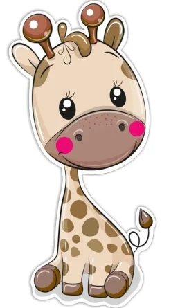 Giraff Väggdekoration till Barnrum 3D