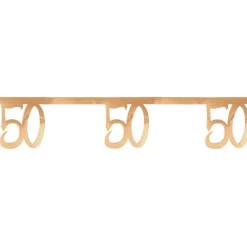 Girlang i roséguld 50-årsfest 250 cm