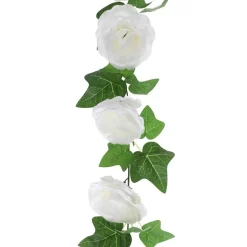 Girlang med stora vita blommor 180 cm