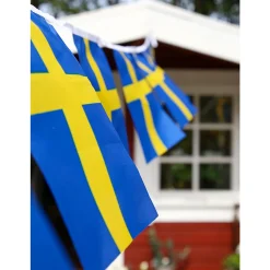 Girlang med svenska flaggor 6 meter