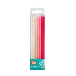 Glittriga Tårtljus - Rosa mix 24-pack