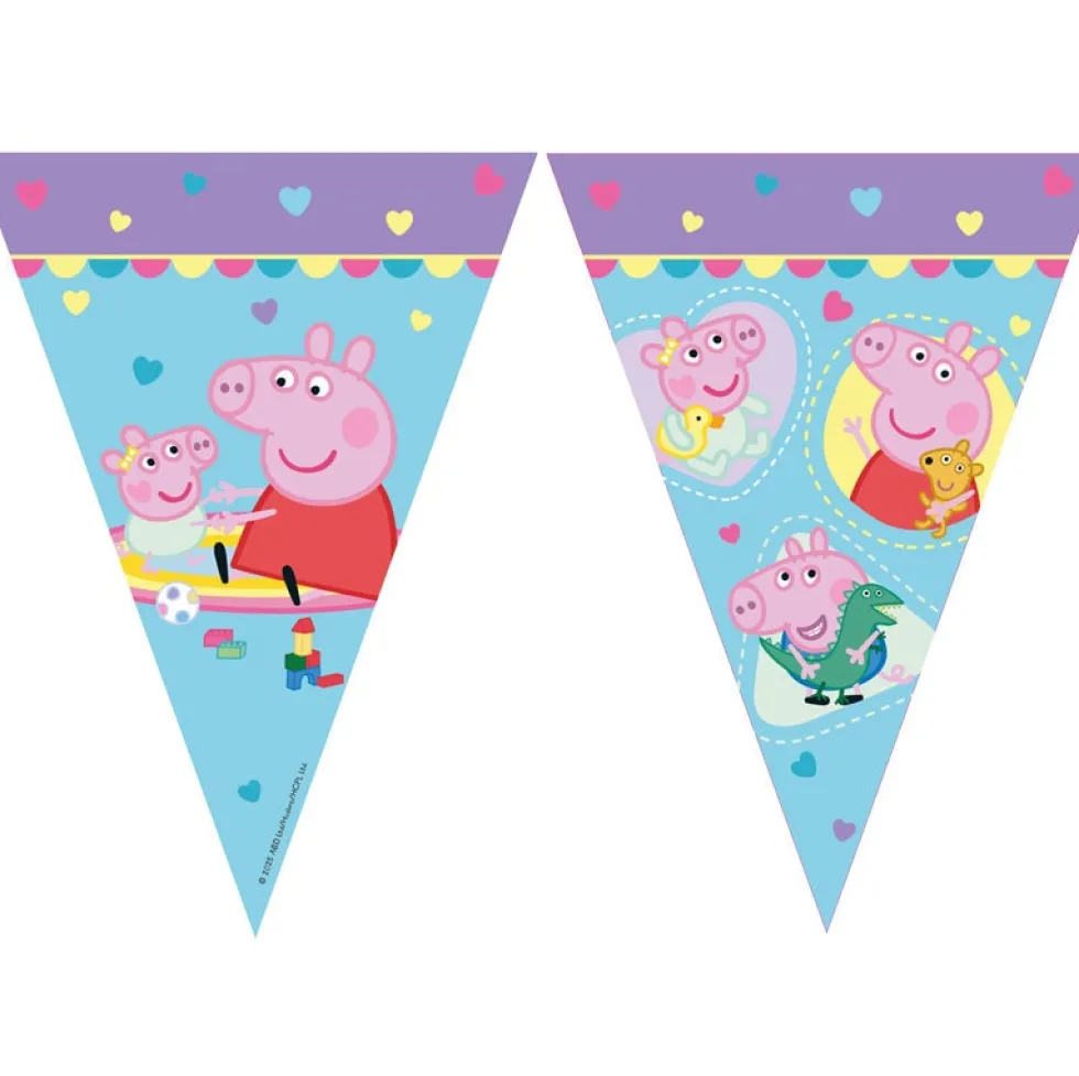 Greta Gris Flaggirlang av papper 230 cm