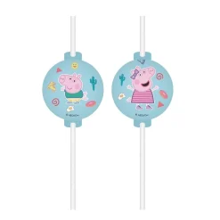 Greta Gris - Pappsugrör 4-pack